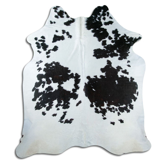 Peau de vache noire et blanche XXL