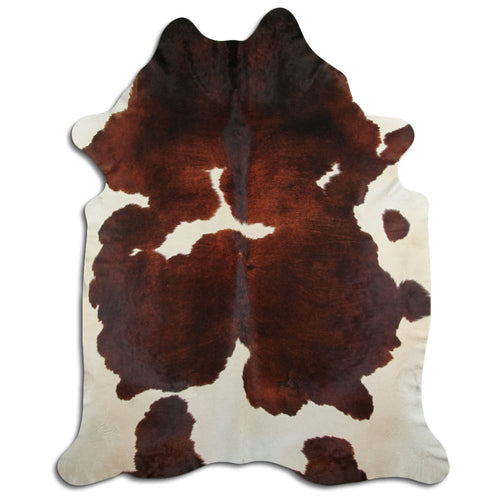Peau de vache marron et blanche XXXL