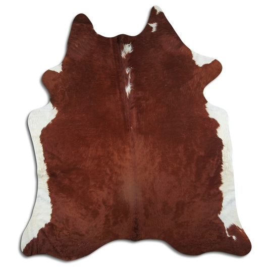 Peau de vache marron et blanche XXL