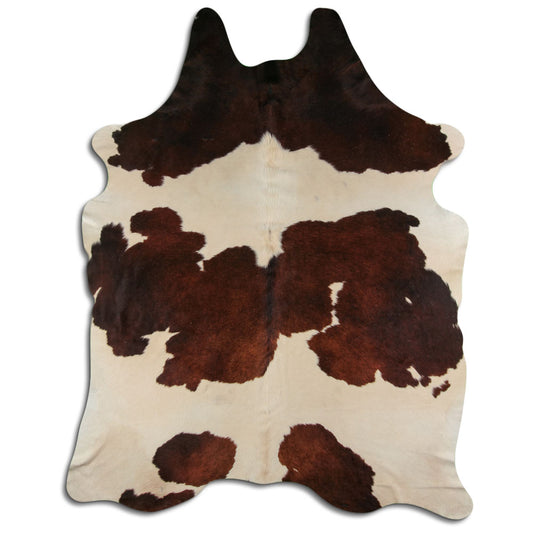 Peau de vache marron et blanche XXXL