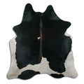 Peau de vache noire et blanche XL