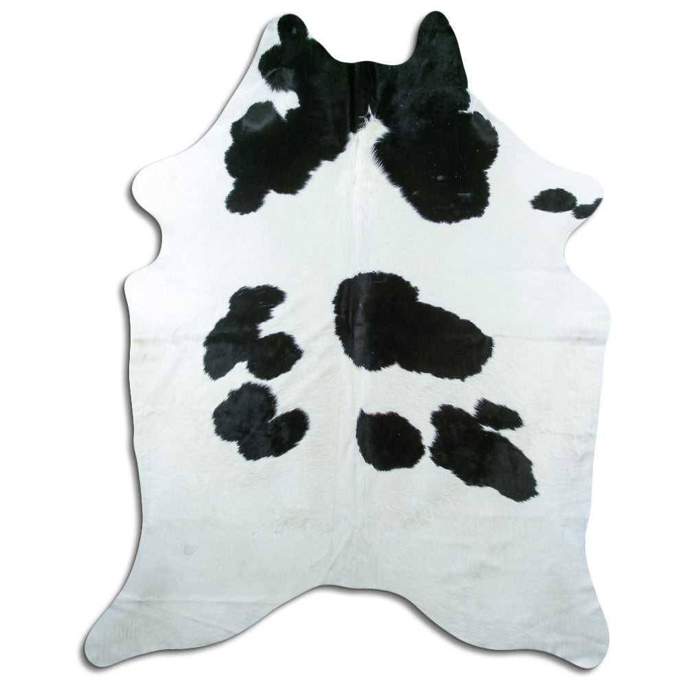 Peau de vache noire et blanche XXL