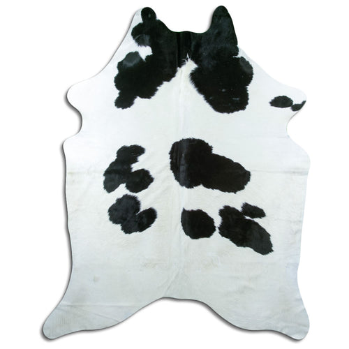 Peau de vache noire et blanche XXL