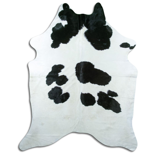 Peau de vache noire et blanche XXL