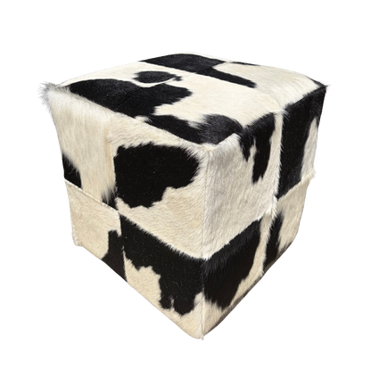 Pouf en peau de vache | plusieurs coloris disponibles