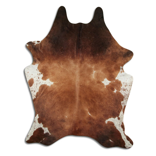 Peau de vache marron et blanche XXL
