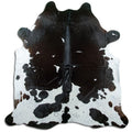 Peau de vache noire et blanche XL