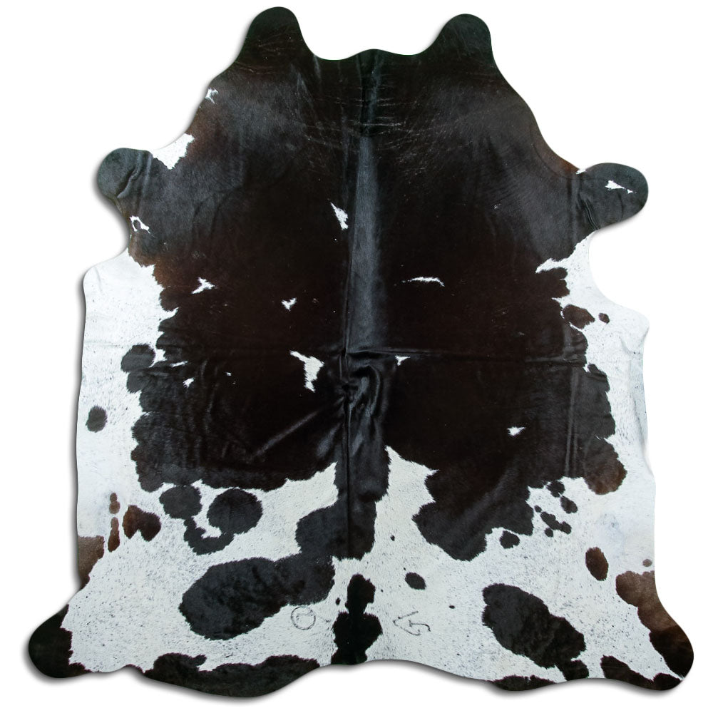 Peau de vache noire et blanche XL