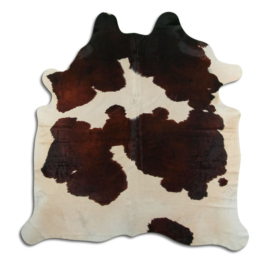 Peau de vache marron et blanche L