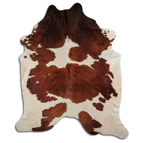 Peau de vache marron et blanche XXXL