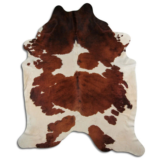 Peau de vache marron et blanche XXXL