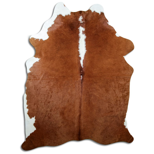 Peau de vache marron et blanche XL