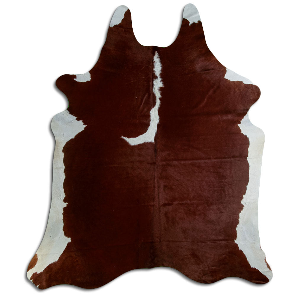 Peau de vache marron et blanche XXL