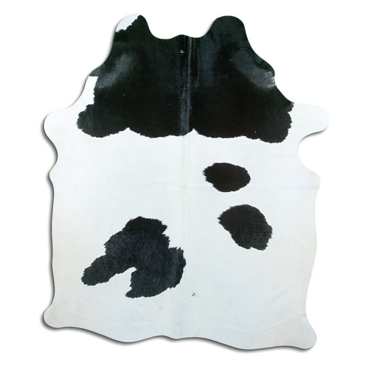 Peau de vache noire et blanche XL