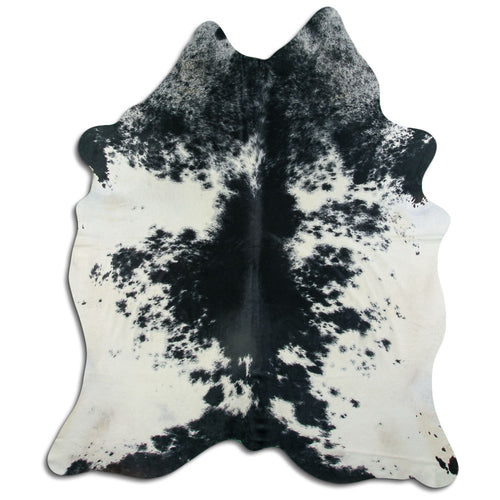 Peau de vache noire et blanche XXL