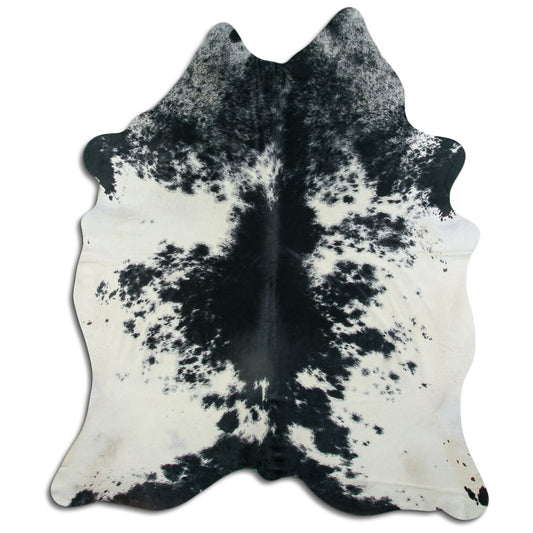 Peau de vache noire et blanche XXL