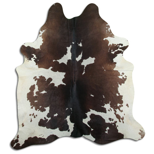 Peau de vache marron et blanche XXL