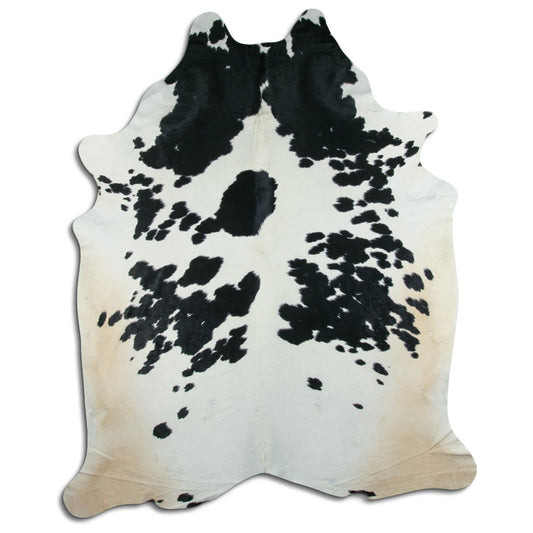 Peau de vache noire et blanche XXXL