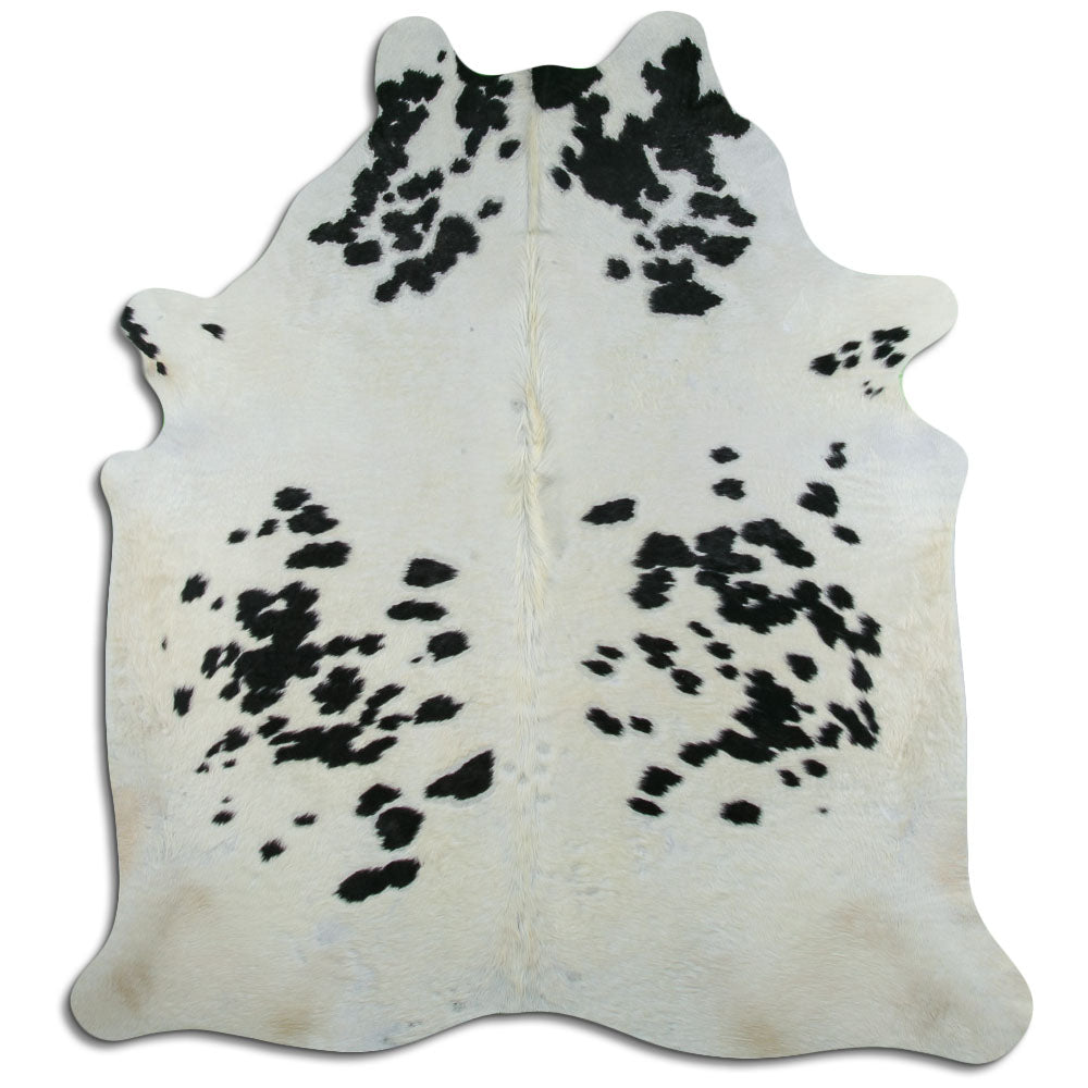 Peau de vache noire et blanche XXL