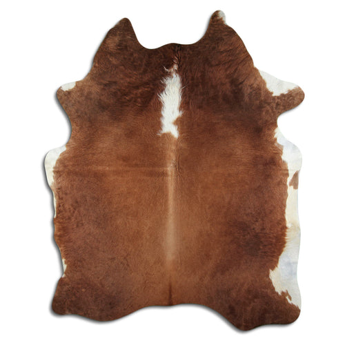 Peau de vache marron et blanche XXL