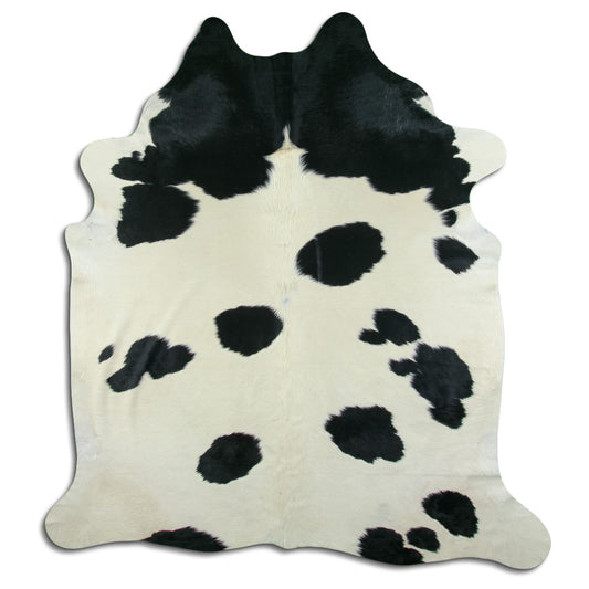Peau de vache noire et blanche XXL