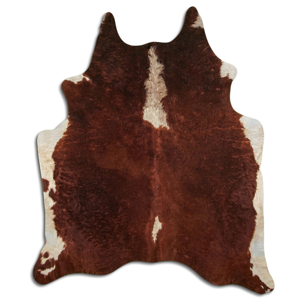 Peau de vache marron et blanche XXL