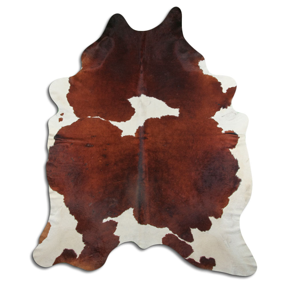 Peau de vache marron et blanche XXXL