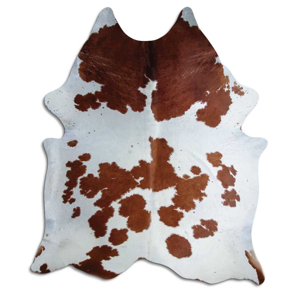 Peau de vache marron et blanche XXXL