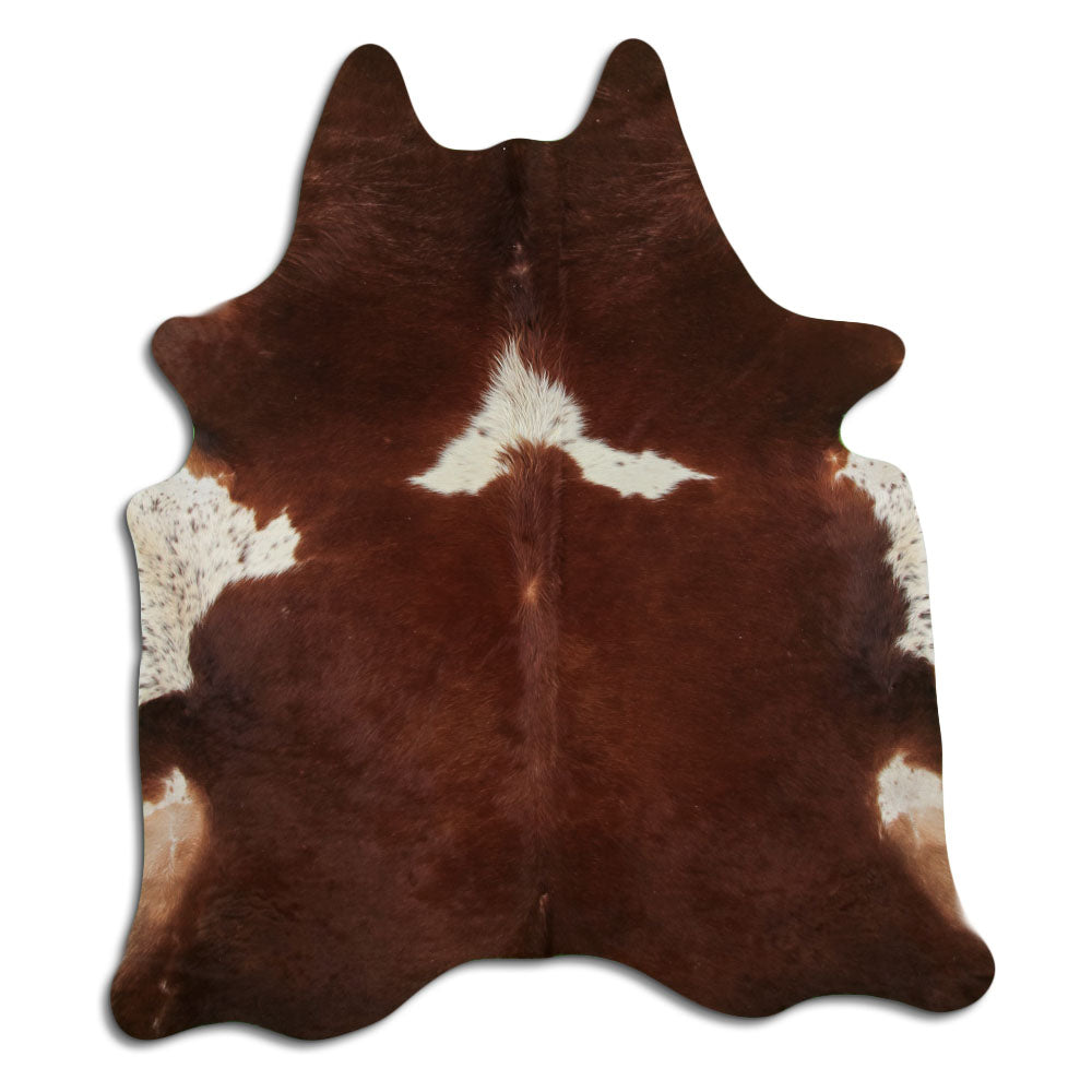 Peau de vache marron et blanche XXL