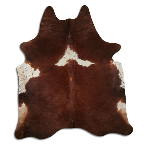 Peau de vache marron et blanche XXL