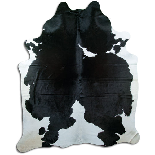 Peau de vache noire et blanche XXL