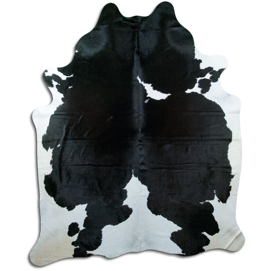 Peau de vache noire et blanche XXL