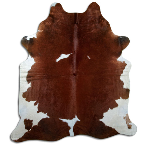 Peau de vache marron et blanche XXL