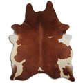 Peau de vache marron et blanche XXXL