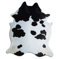 Peau de vache noire et blanche XXL