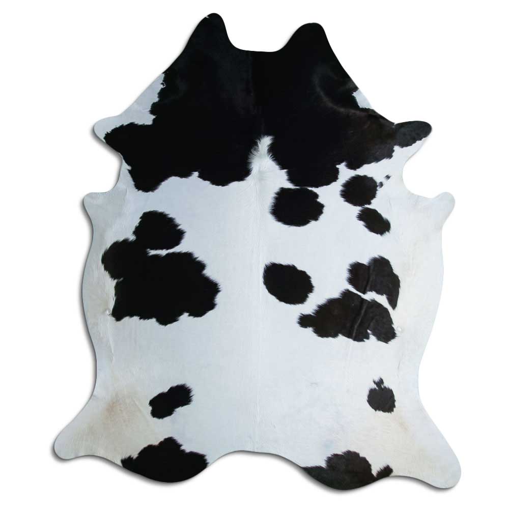 Peau de vache noire et blanche XXL