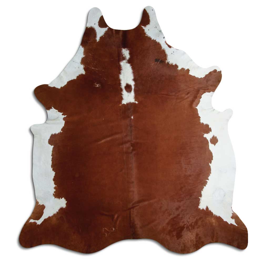 Peau de vache marron et blanche XXL