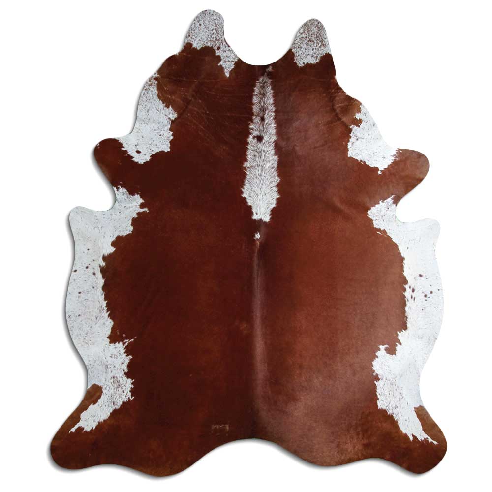 Peau de vache marron et blanche XXL