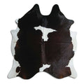 Peau de vache noire et blanche XL