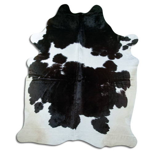 Peau de vache noire et blanche XXL