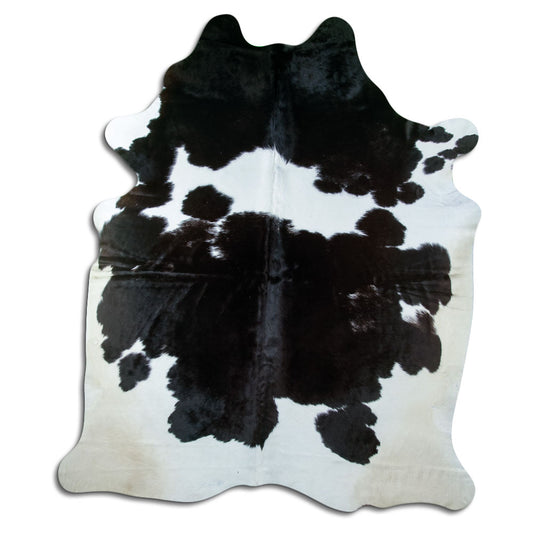 Peau de vache noire et blanche XXL