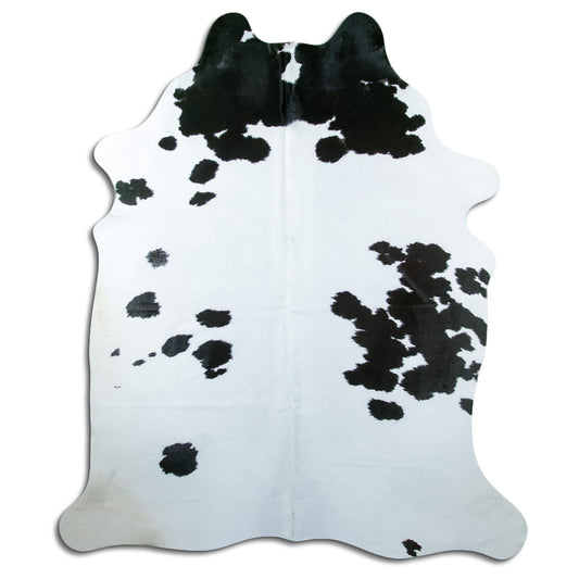 Peau de vache noire et blanche XXL