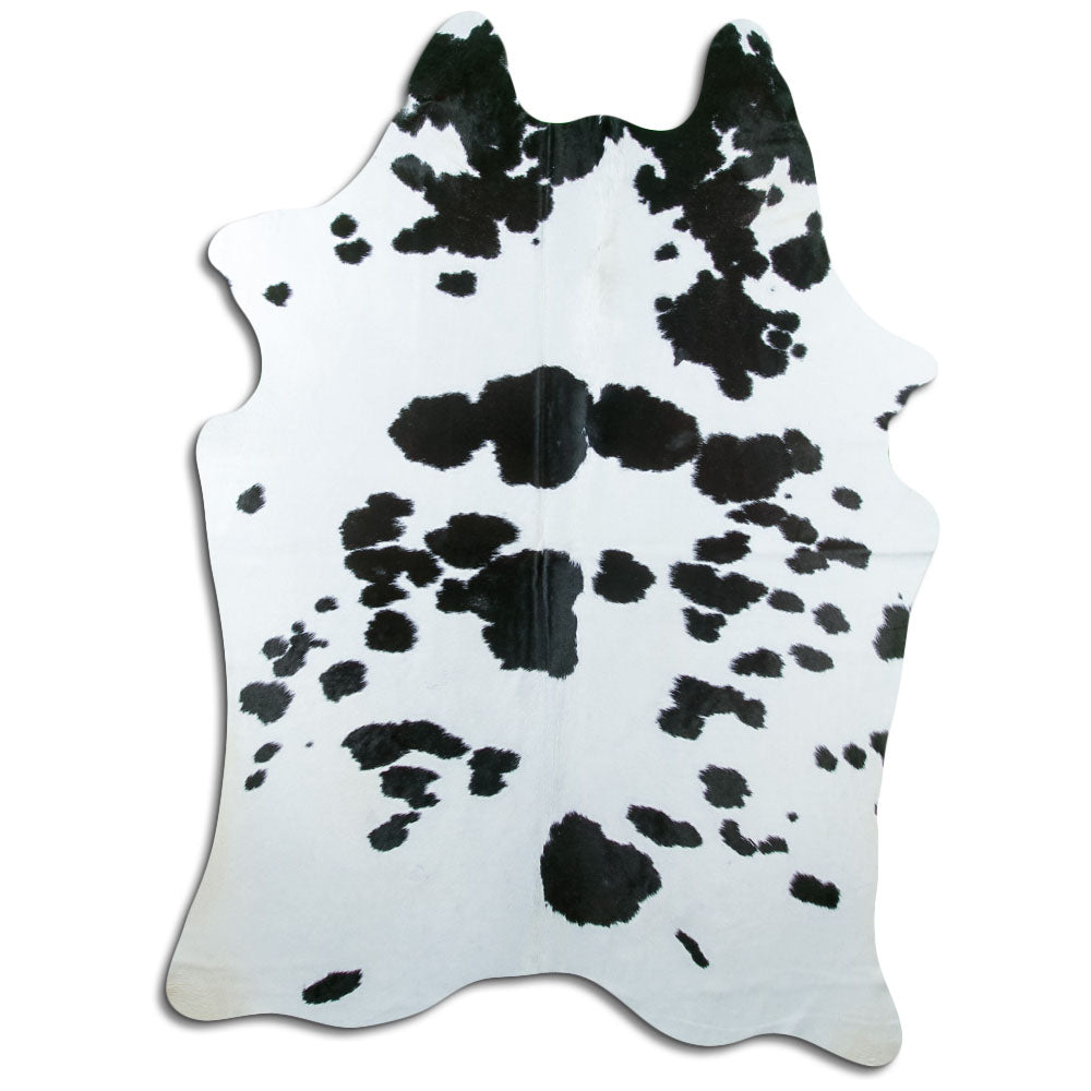 Peau de vache noire et blanche XXL