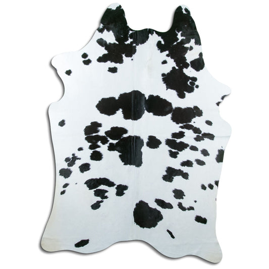 Peau de vache noire et blanche XXL