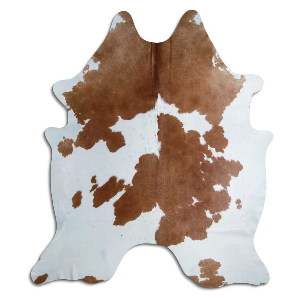 Peau de vache marron et blanche XXL