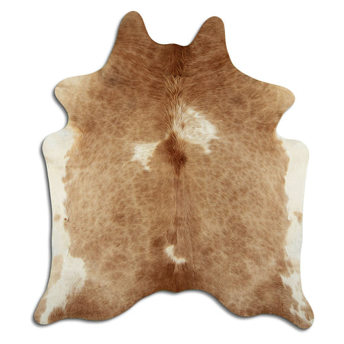Peau de vache marron et blanche L