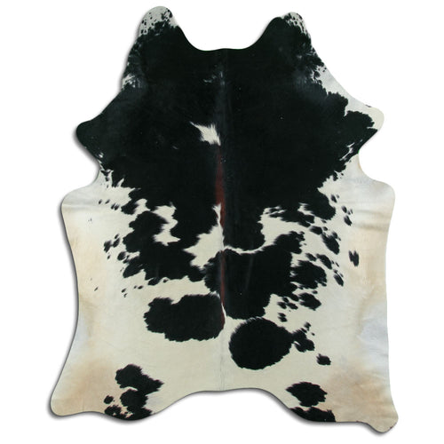 Peau de vache noire et blanche L