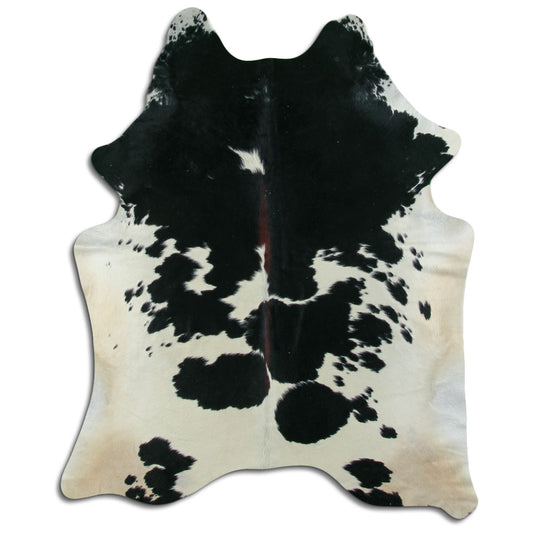 Peau de vache noire et blanche L
