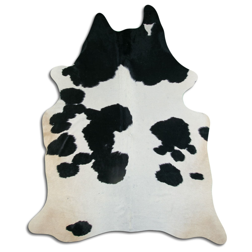 Peau de vache noire et blanche XXL