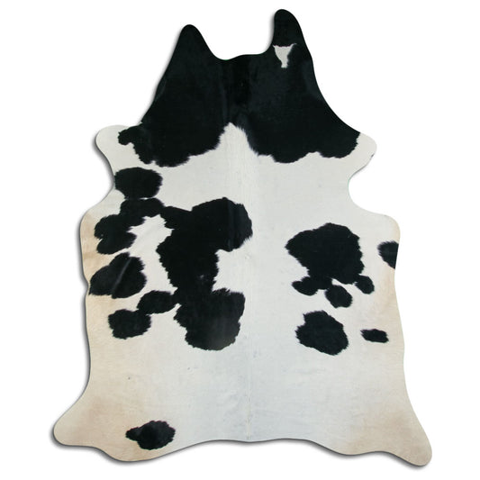 Peau de vache noire et blanche XXL
